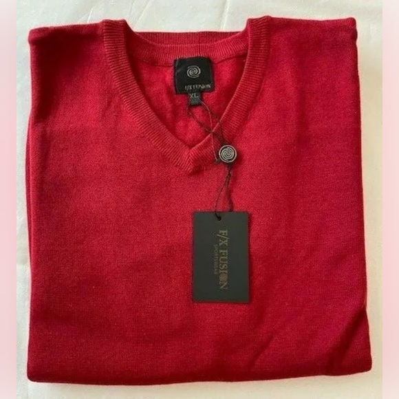 Red quarter zip Sweater vest - Picture 1 of 3